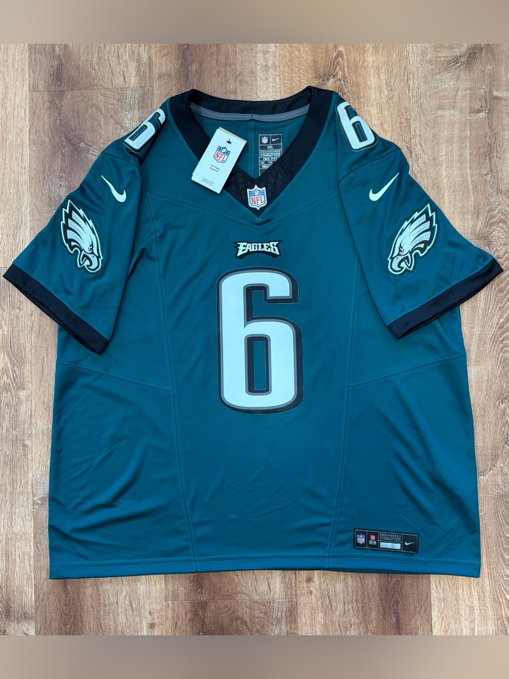 Nike Philadelphia Eagles Devonta Smith Jersey Mens 2XL Midnight Green Dri-Fit